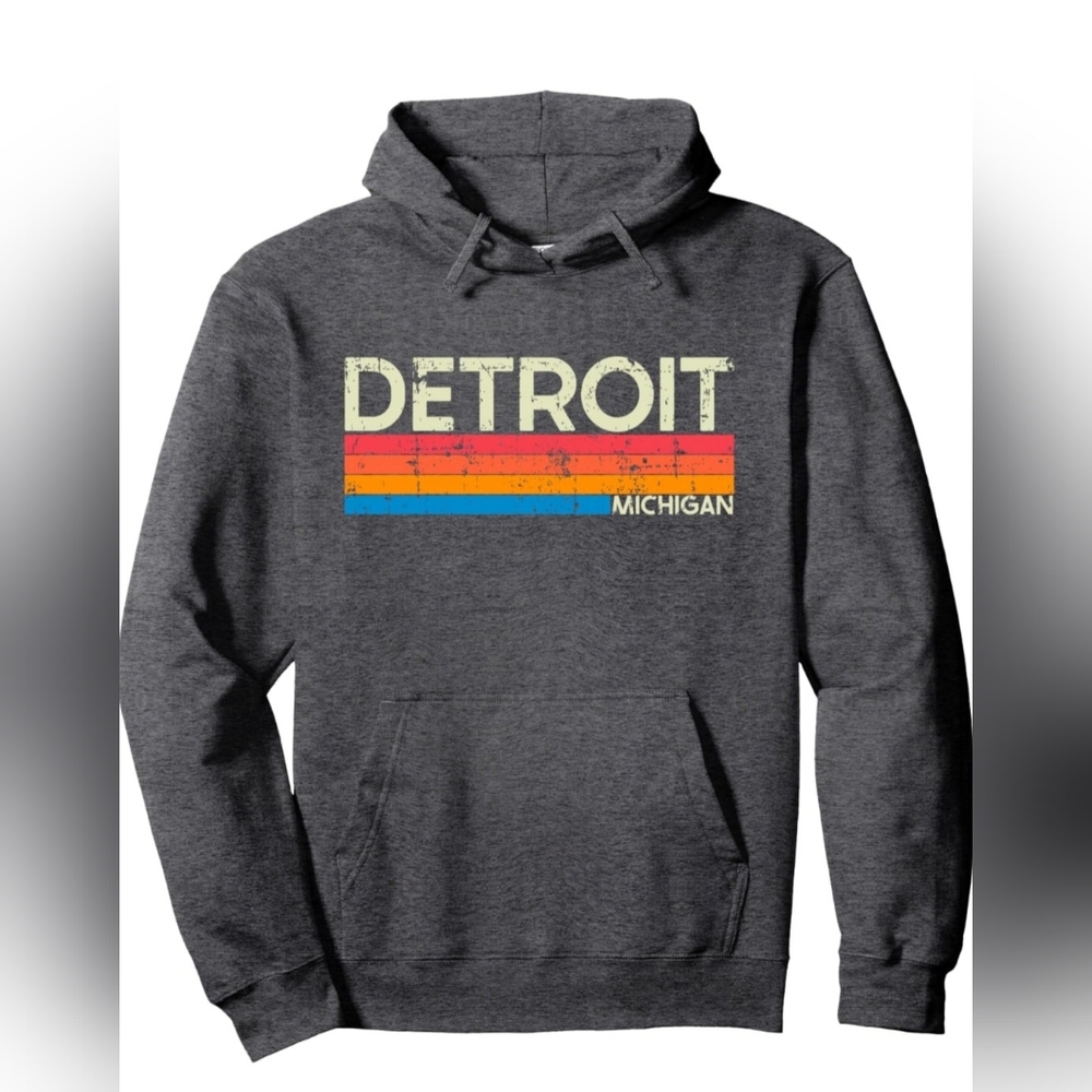 Port and Company Gray Detroit Hoodie